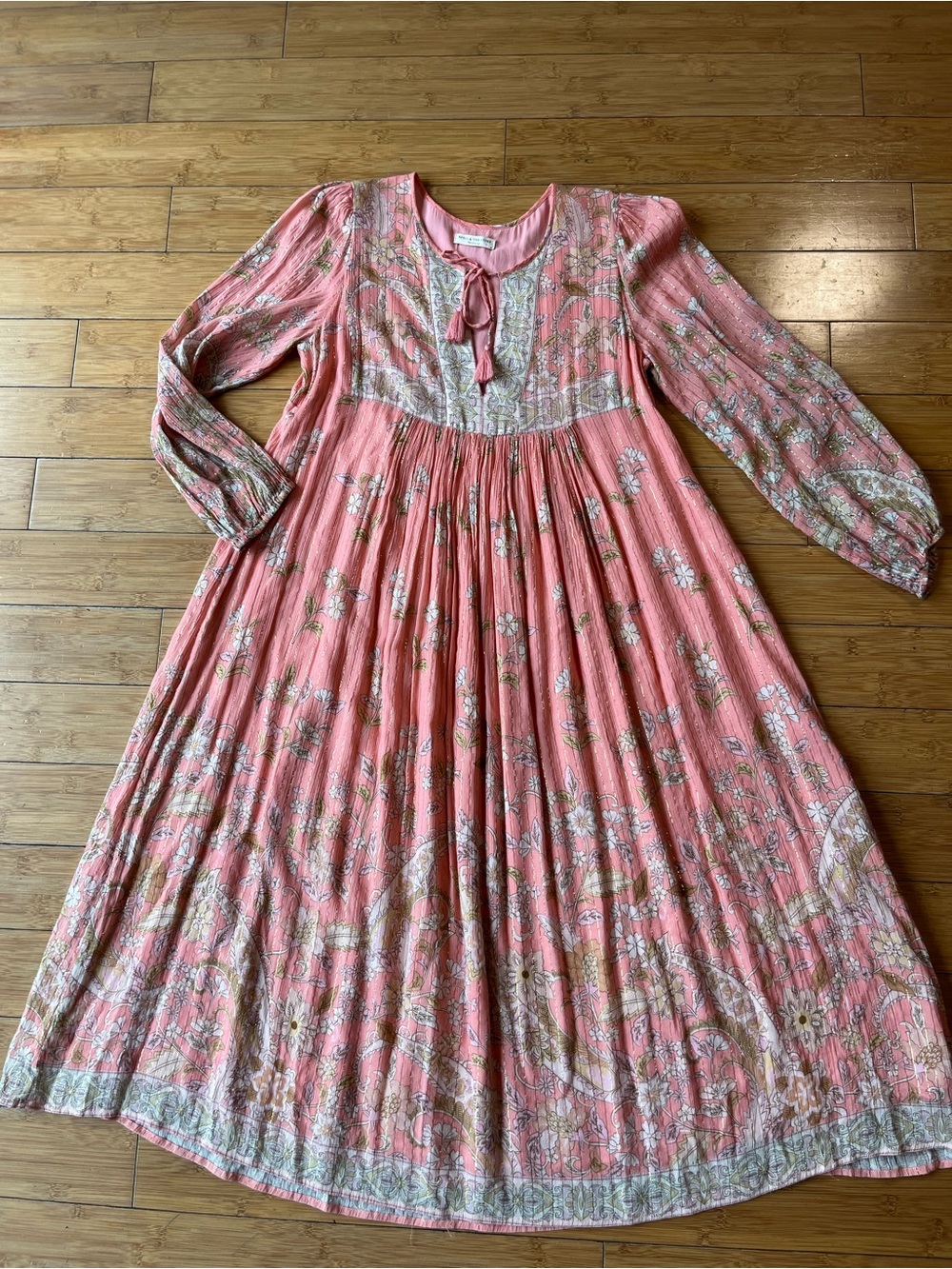 Spell & the Gypsey Hendrix Boho Romantic Midi Dress in Pink Floral - Picture 2 of 10